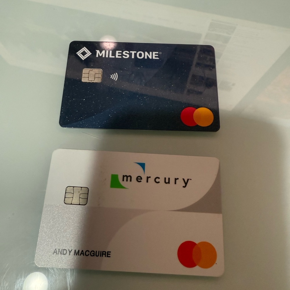 Milestone and Mercury Credit Cards